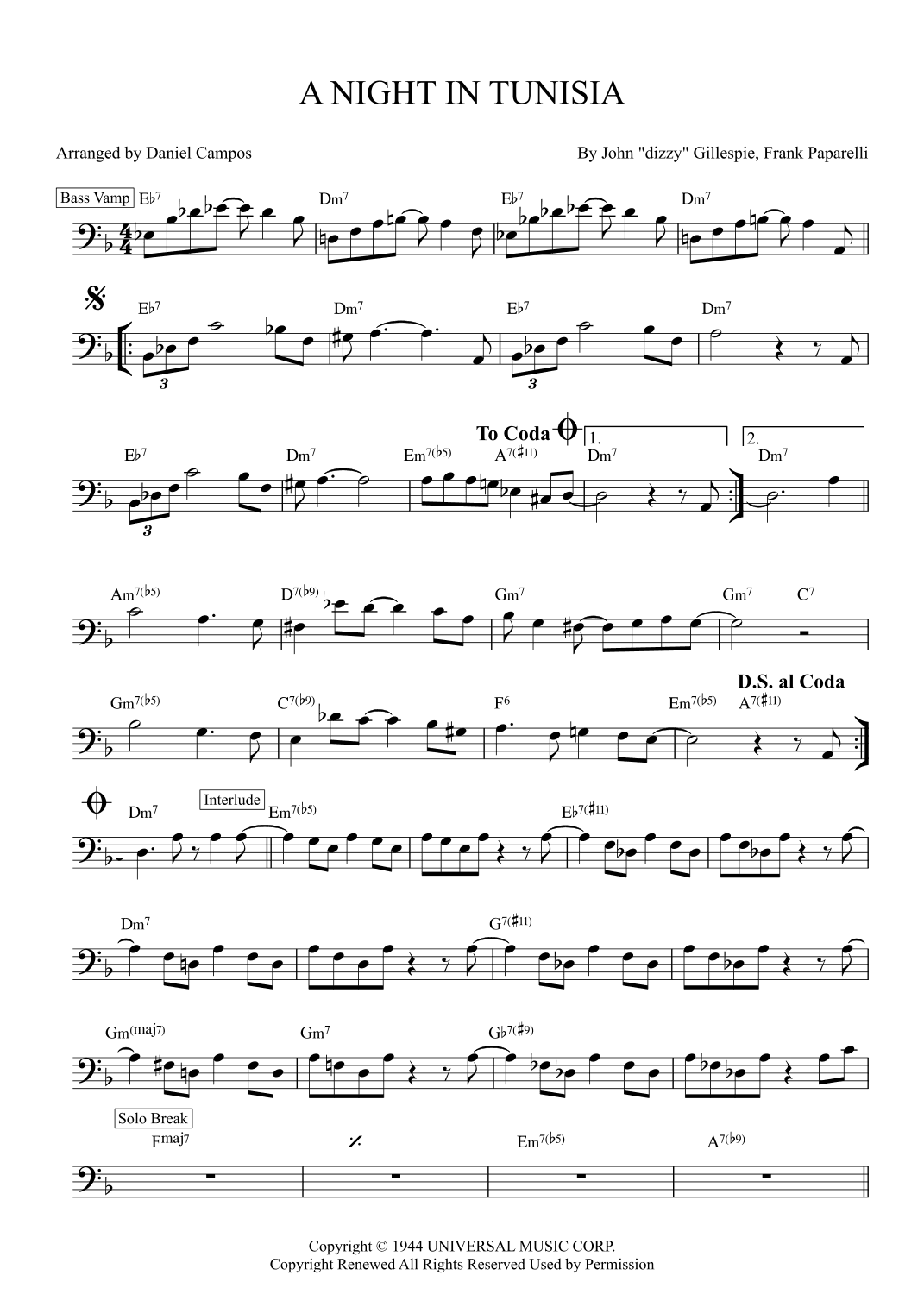 A Night In Tunisia (arr. DANIEL ROBERTO DIAS CAMPOS)