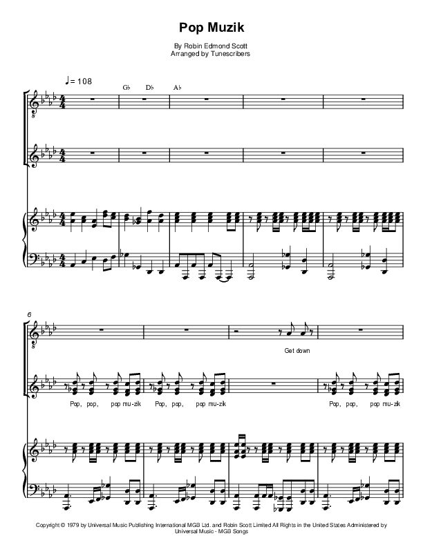 Pop Muzik (arr. Tunescribers)