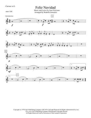 Feliz Navidad (arr. Rodolfo Gonzalez)