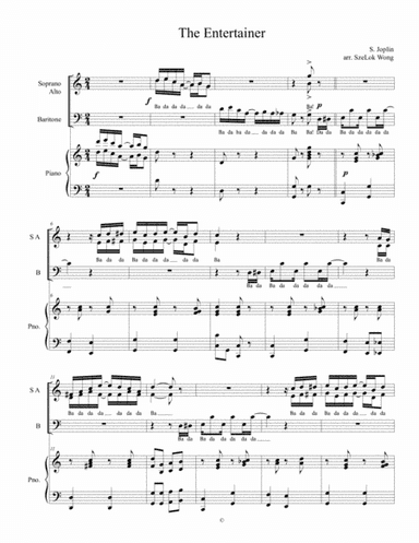 The Entertainer (SAB) (arr. SzeLok Wong)