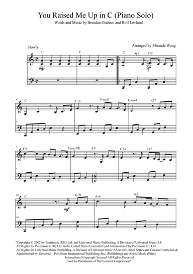 You Raise Me Up (arr. Miranda Wong)