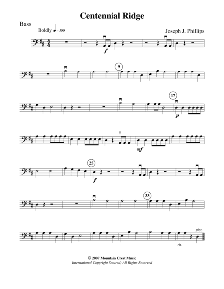 Centennial Ridge-Bass part