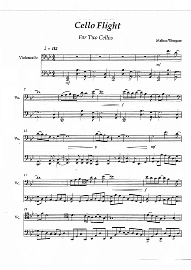 Cello Flight for Two Cellos