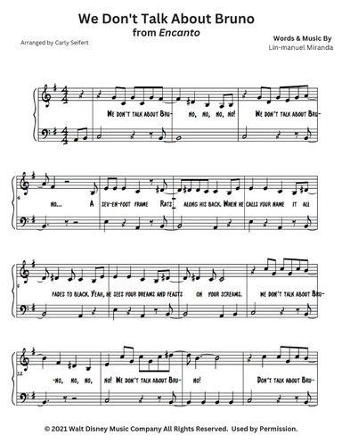 We Don't Talk About Bruno (arr. Carly N Seifert)
