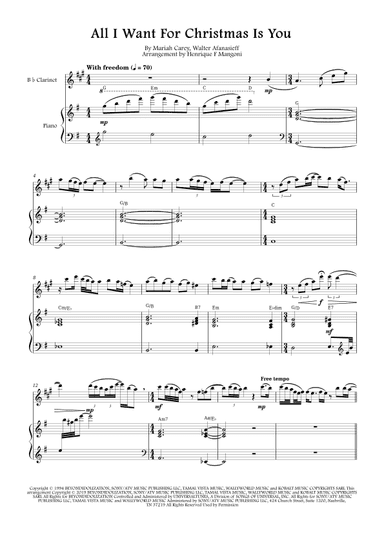 All I Want For Christmas Is You (arr. Henrique F Mangoni)