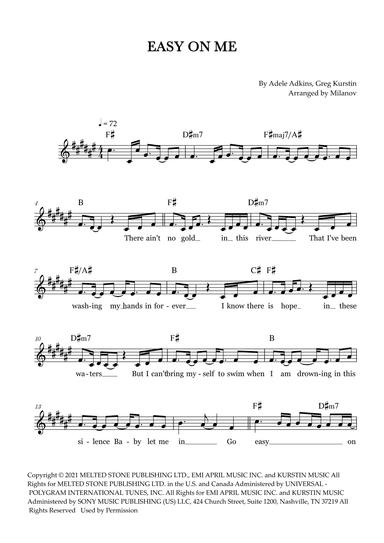 Easy On Me (arr. Milanov)