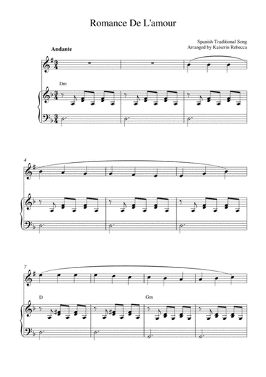 Romance de L'amour (arr. Kaiserin Rebecca)