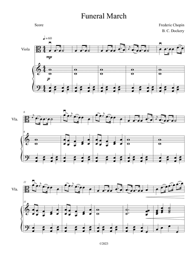 Funeral March (Viola Solo with Piano Accompaniment) (arr. B. C. Dockery)