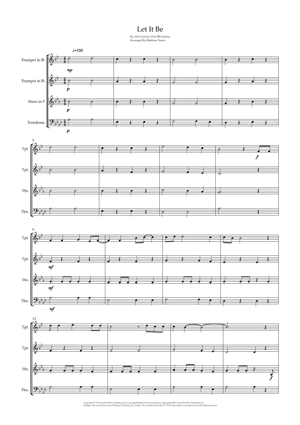 Let It Be (arr. Matthew pyeon)