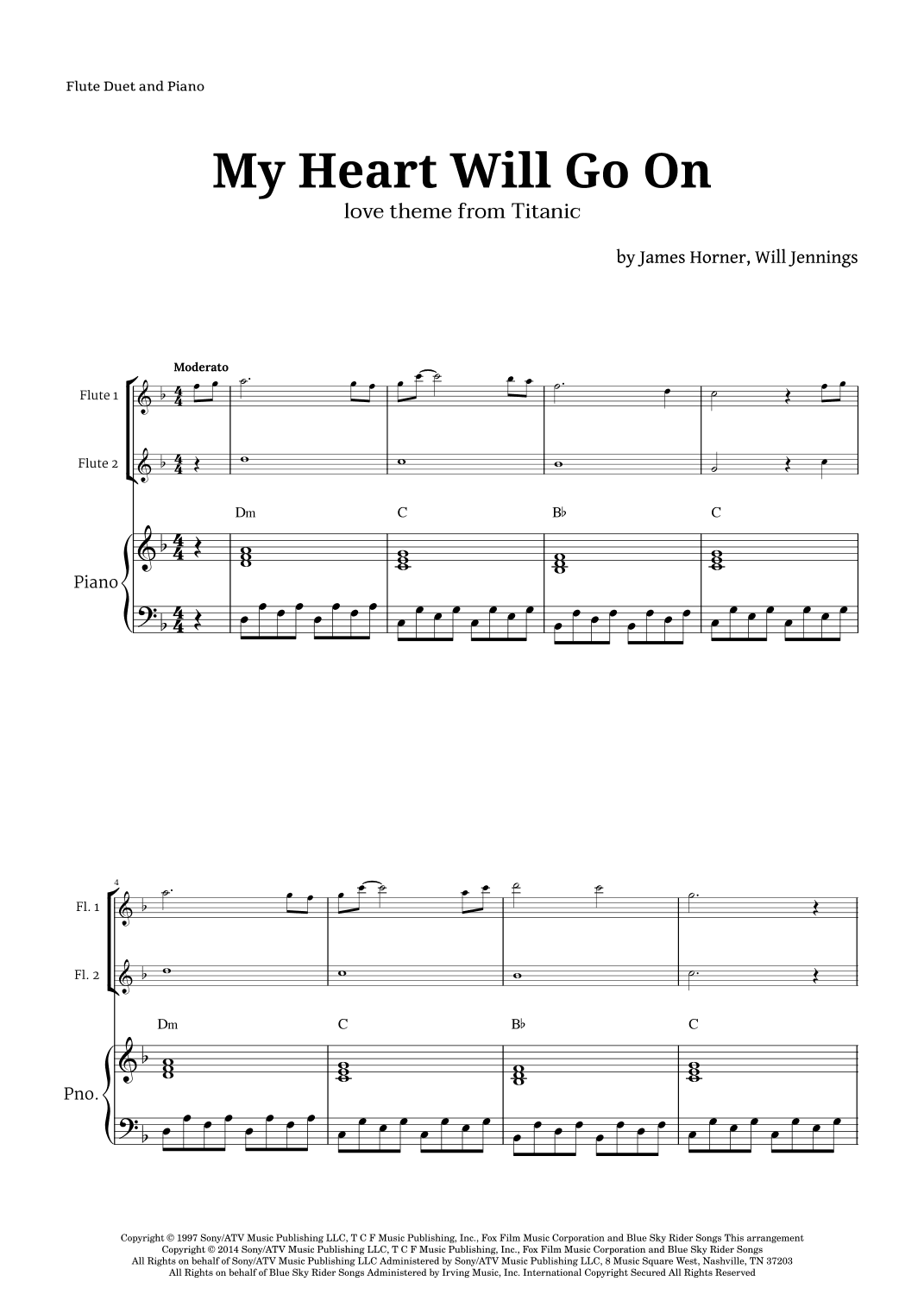 My Heart Will Go On (love Theme From 'titanic') (arr. Langanho)