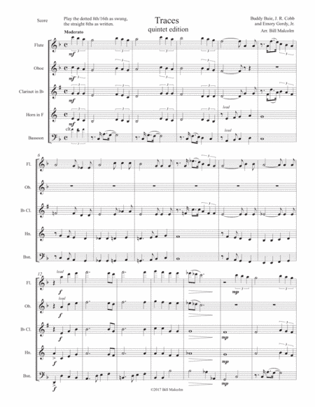 Traces (arr. Bill Malcolm)