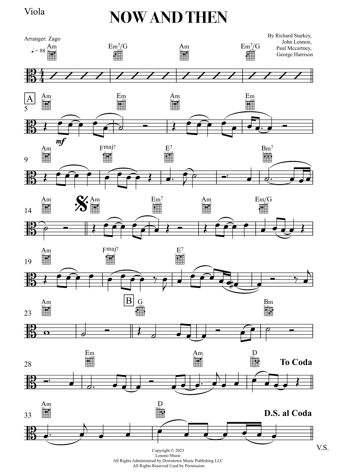 Now And Then (arr. Zago)