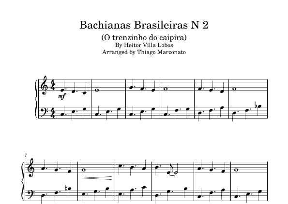 Bachianas Brasileiras N 2 (arr. Thiago Marconato)