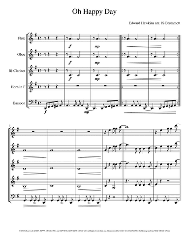 Oh Happy Day (arr. Jennifer Brummett)