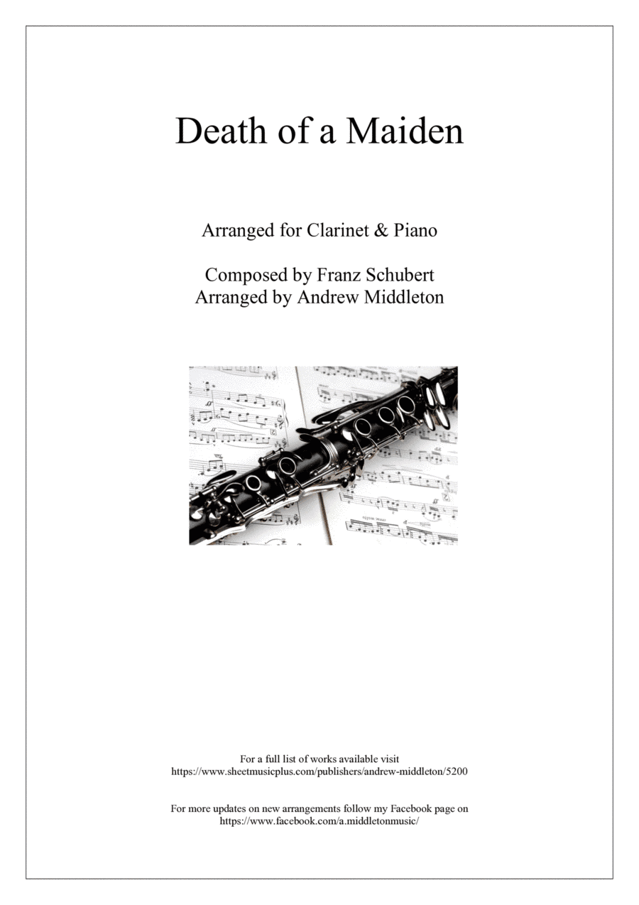 Death of a Maiden arranged for Clarinet and Piano (arr. Andrew Middleton)