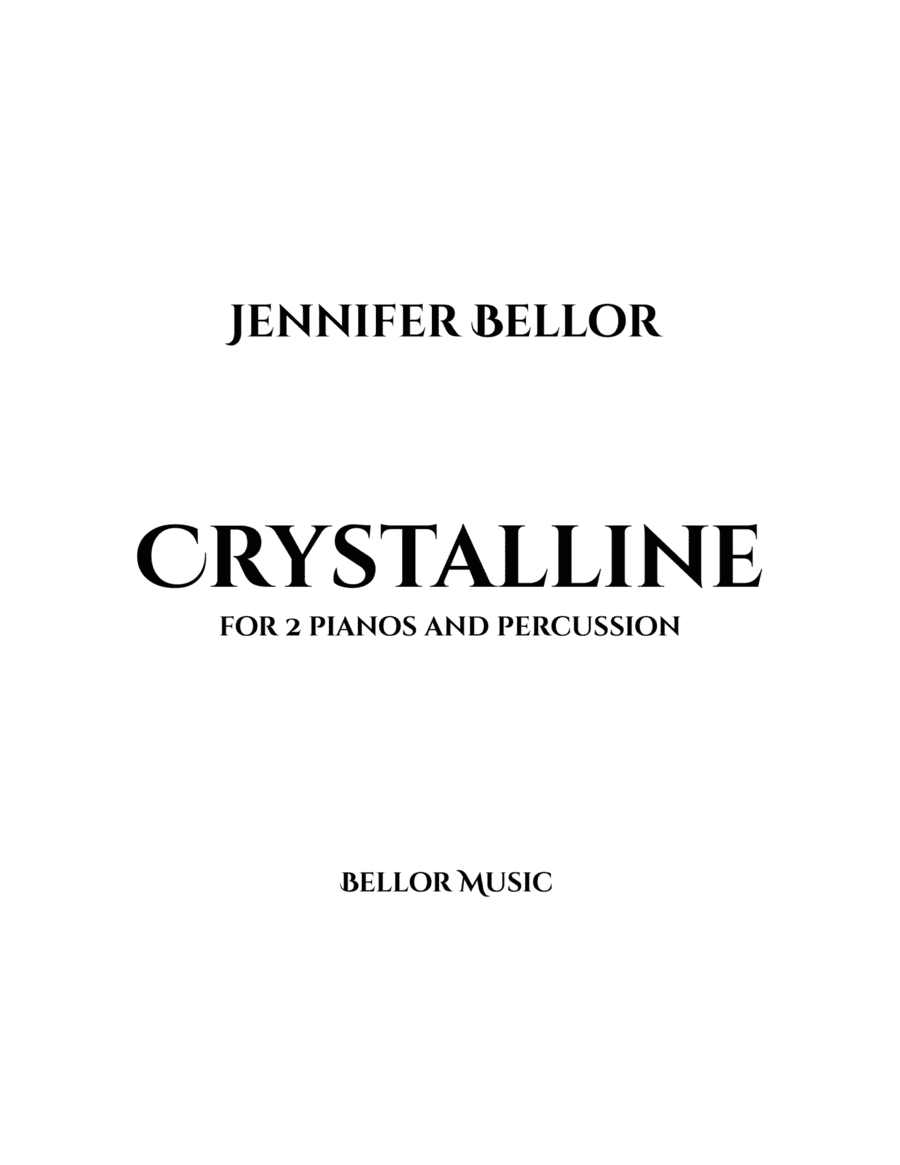 Crystalline - 2 Pianos and 2 Percussionists