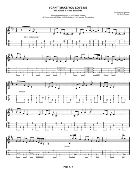 I Can't Make You Love Me (arr. Kevin Teague)