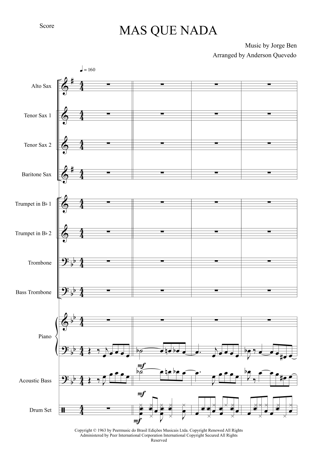 Mas Que Nada (arr. Anderson Quevedo)