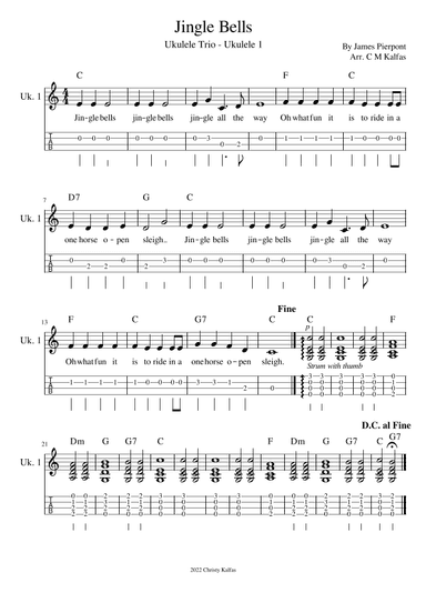 Jingle Bells Ukulele Trio (arr. Christy Kalfas)