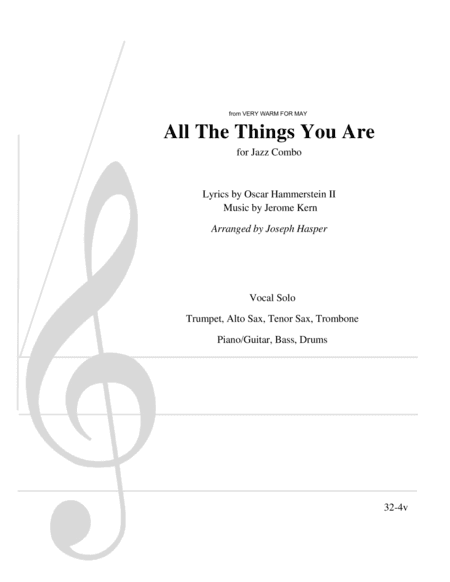 All The Things You Are (arr. Joe Hasper)