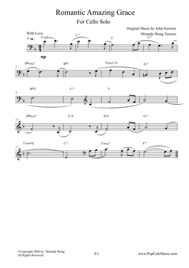 Romantic Amazing Grace - Cello Solo (Love Version) (arr. Miranda Wong)