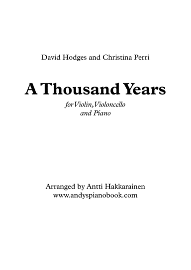 A Thousand Years (arr. Antti Hakkarainen)