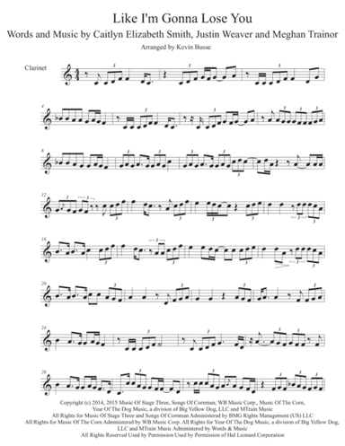 Like I'm Gonna Lose You (arr. Kevin Busse)