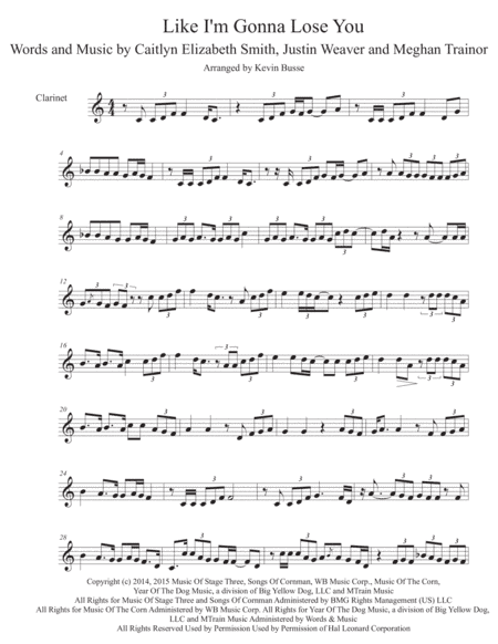 Like I'm Gonna Lose You (arr. Kevin Busse)