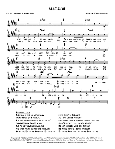 Hallelujah (arr. Stephen Bulat)