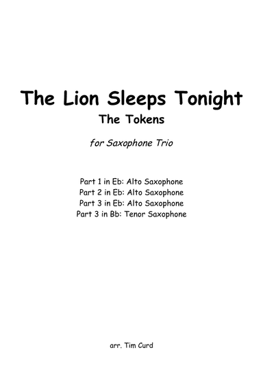 The Lion Sleeps Tonight (arr. Tim Curd)