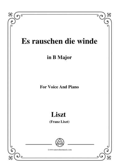 Liszt-Es rauschen die winde in B Major,for Voice and Piano (arr. MSM)