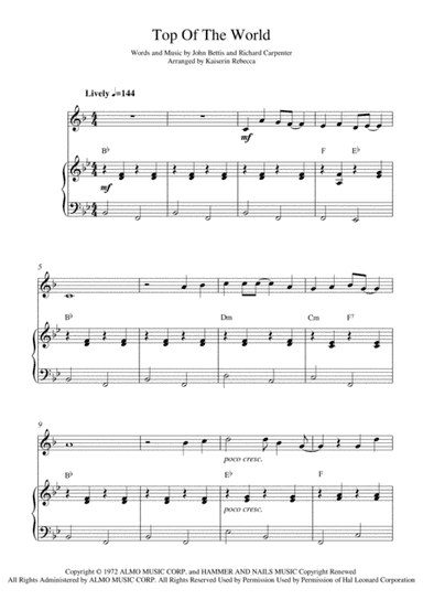 Top Of The World (arr. Kaiserin Rebecca)