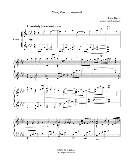 Veni, Veni, Emmanuel (arr. Rick Barham)