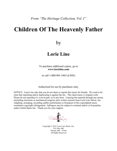 Children Of The Heavenly Father (arr. Lorie Line)