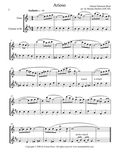 Wedding Music for Flute and Clarinet (collection) - Woodwind Duet (arr. Monika Durbin)
