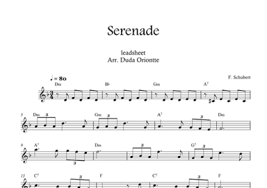 Serenade (leadsheet SIMPLIFIED) Schubert (arr. Duda Oriontte)