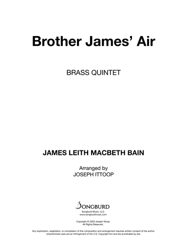 Brother James Air (arr. Joseph Ittoop)
