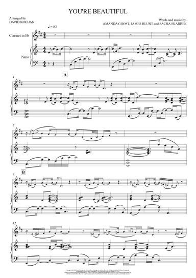 You're Beautiful (arr. David Kocijan)