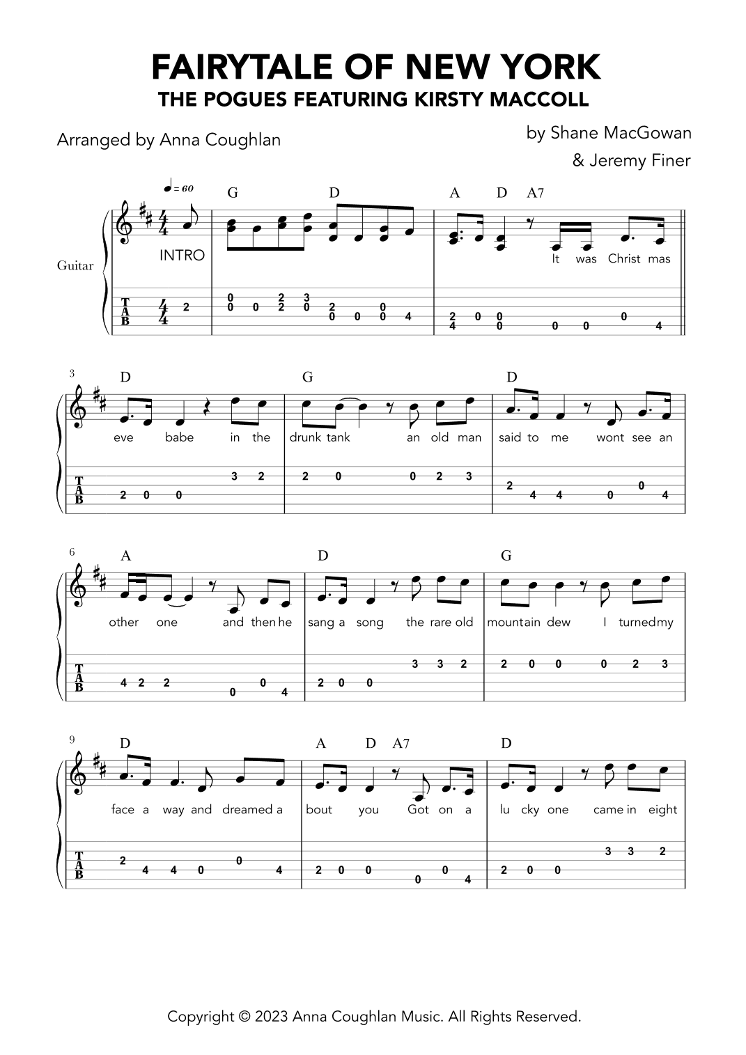 Fairytale Of New York (arr. Anna Coughlan)