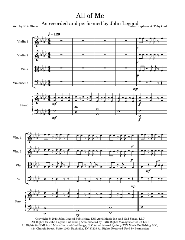 All Of Me (arr. Eric Stern)