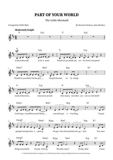 Part Of Your World (arr. Valdir Maia)