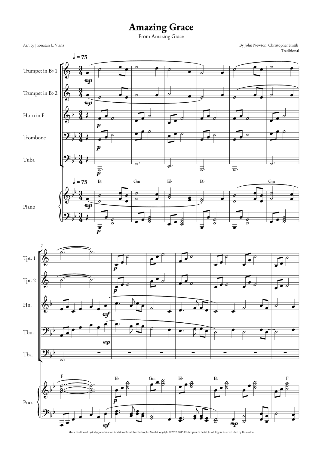 Amazing Grace (arr. Jhonatan Lucio Viana)