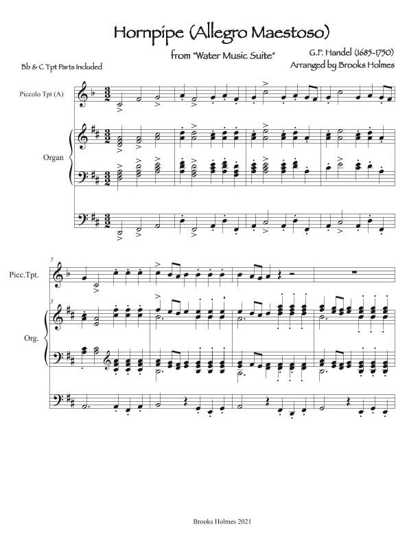 Hornpipe (Allegro Maestoso) from "Water Music Suite" (arr. Brooks Holmes)