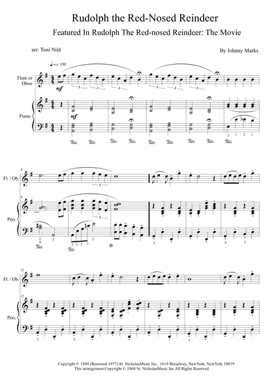 Rudolph The Red-nosed Reindeer (arr. Toni Nita)