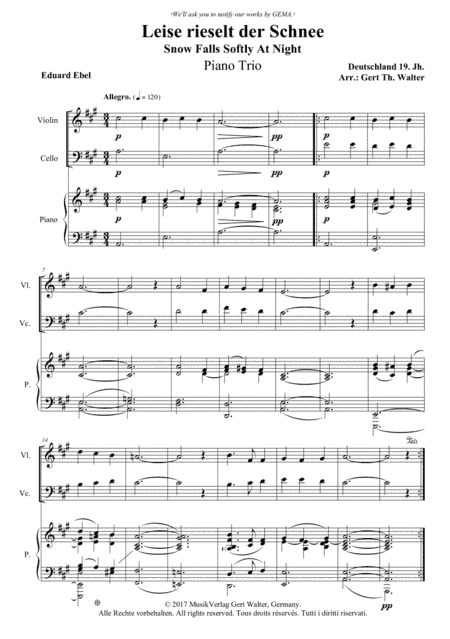 Snow Falls Softly At Night (arr. Gert Th. Walter)