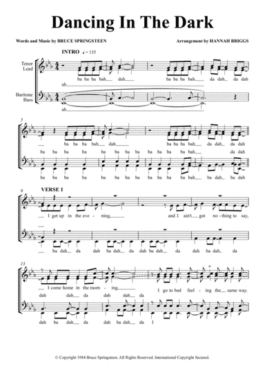 Dancing In The Dark (arr. Hannah Briggs)