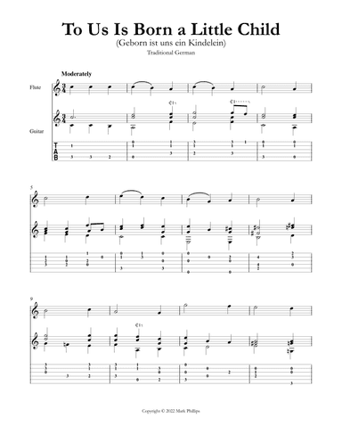 To Us Is Born a Little Child (Geborn ist uns ein Kindelein) (arr. Mark Phillips)