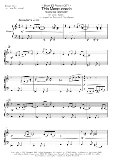 This Masquerade (arr. Tsuyoshi Yoroiguma)