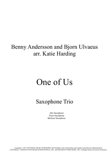 One Of Us (arr. Katie Harding)