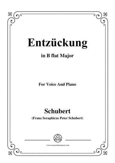 Schubert-Entzückung,in B flat Major,for Voice&Piano (arr. MSM)